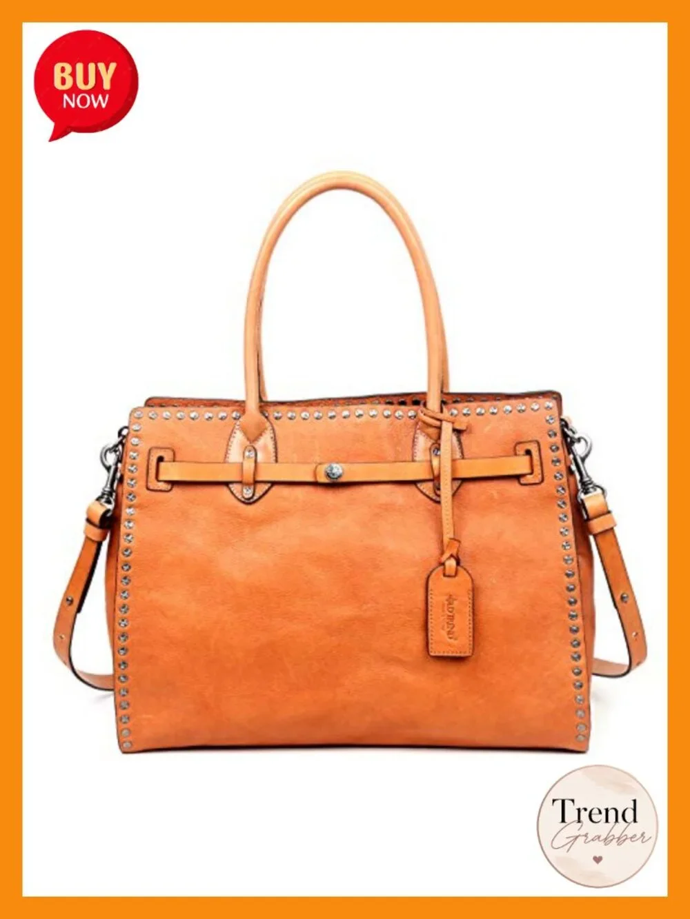 Vintage Western Satchel Bag Genuine Leather Retro Tote Shoulder Strap